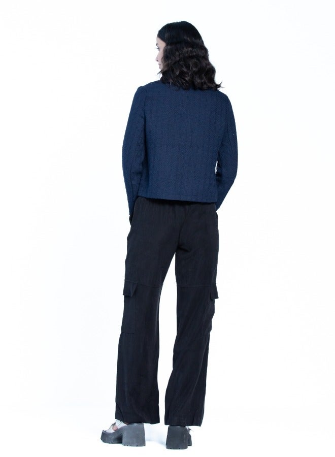 Navy Button-Down Jacket