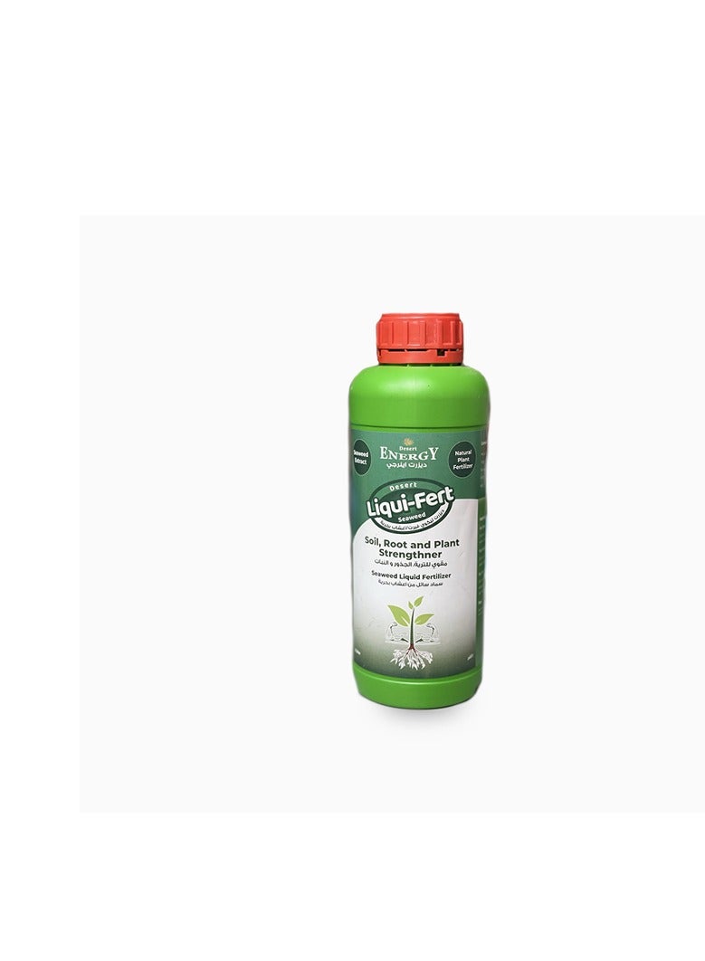 Desert Energy Seaweed Liquid Fertilizer 1 Ltr is a Potent Organic Solution Designed to Strengthen Plants Enhance Soil Health and Improve Root Development.