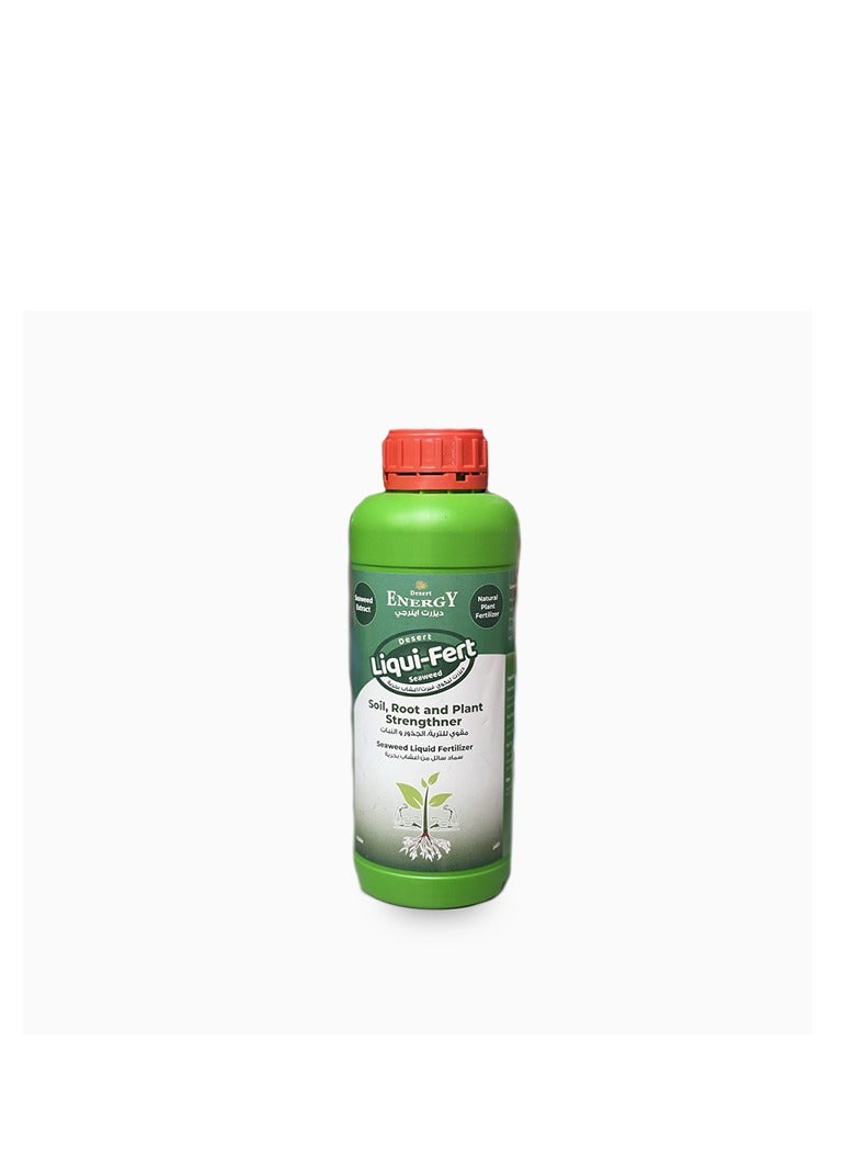 Desert Energy Seaweed Liquid Fertilizer 1 Ltr is a Potent Organic Solution Designed to Strengthen Plants Enhance Soil Health and Improve Root Development.