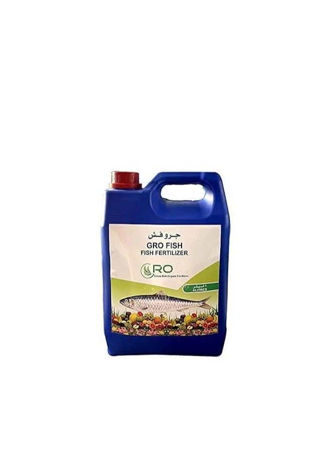 GRO FISH Fish Based Liquid Organic Matter 29% Fertilizer Rich Nutrients 4Ltr Made In UAE