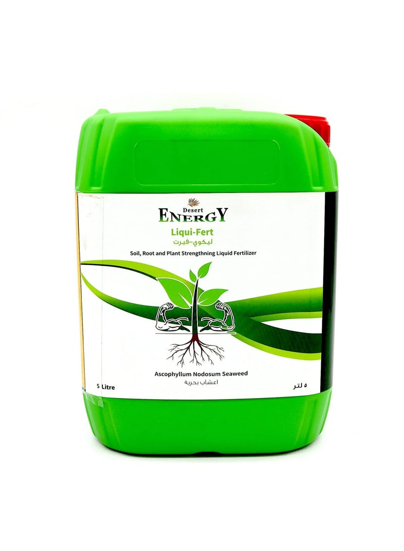 Desert Energy Seaweed Liquid Fertilizer 5 Ltr is a High Quality Organic Liquid Designed to Enhance the Health and Growth of Plants Soil and Roots.