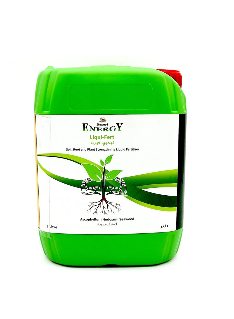 Desert Energy Seaweed Liquid Fertilizer 5 Ltr is a High Quality Organic Liquid Designed to Enhance the Health and Growth of Plants Soil and Roots.