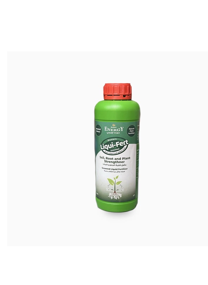 Desert Energy Seaweed Liquid Fertilizer is a Premium Plant Nutrient Solution Formulated to Enhance Root Development Improve Soil Health and Strengthen Plant Growth 500ml Bottle Provides a Natural and Effective Way to Support Robust and Healthy Plants.