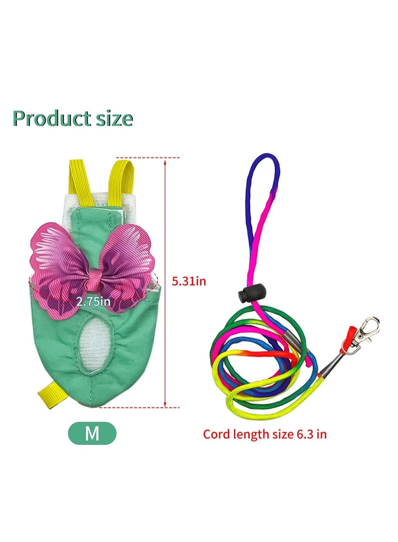 Reusable Bird Diapers with Secure Harness and Leash Perfect for Small Parrots and Budgies
