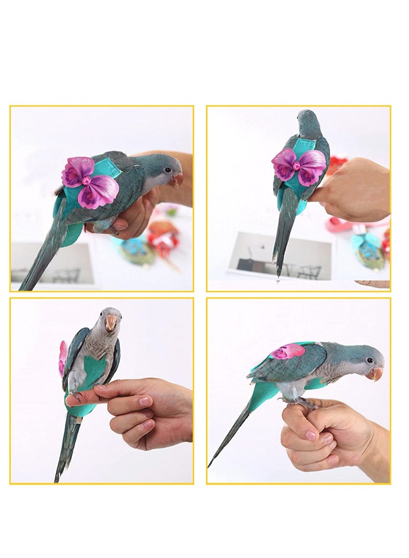 Reusable Bird Diapers with Secure Harness and Leash Perfect for Small Parrots and Budgies