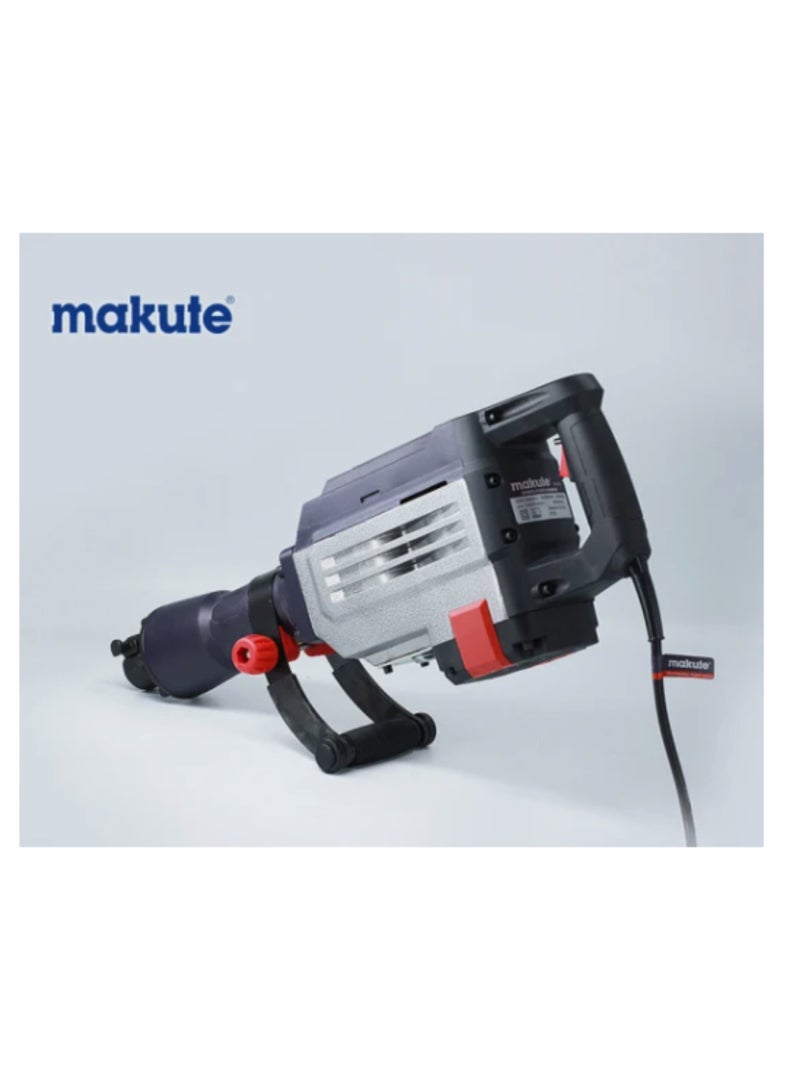 2800W Makute Jack Hammer Demolition Hammer 1400rpm 85mm Chuck Dia for Breaking Concrete Removing Tiles  and Performing Heavy-Duty Demolition Work  (DH85-A)