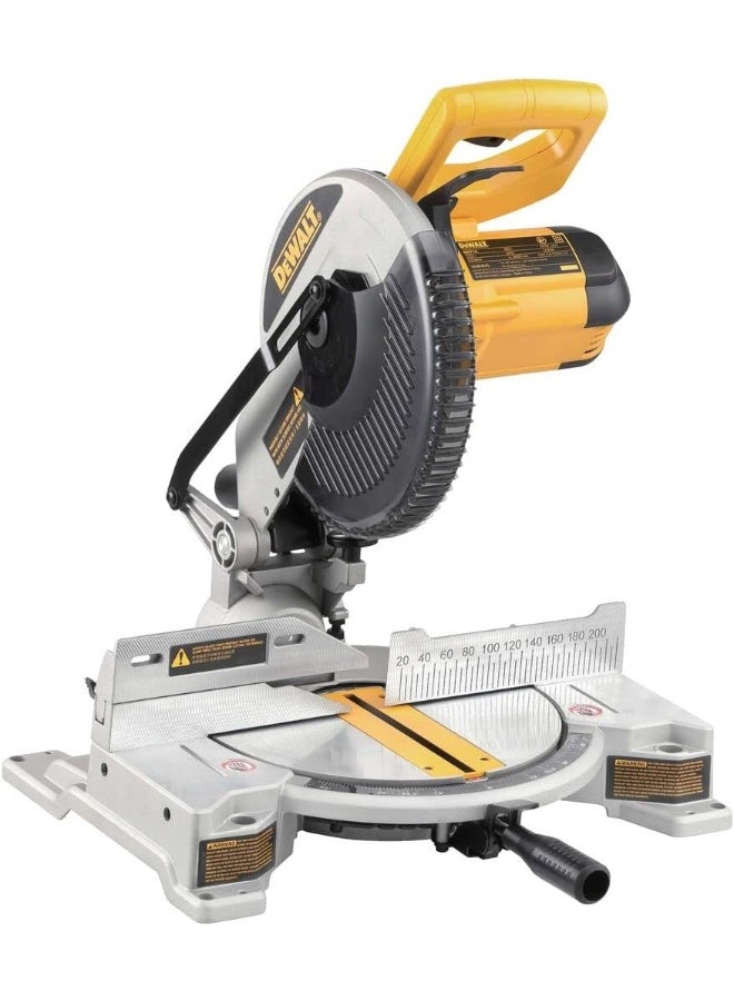 Dewalt Dw714-B5- 250Mm 1650W Non Slide Compound Mitre Saw Good For Wood And Aluminum. With Blade  Yellow Black