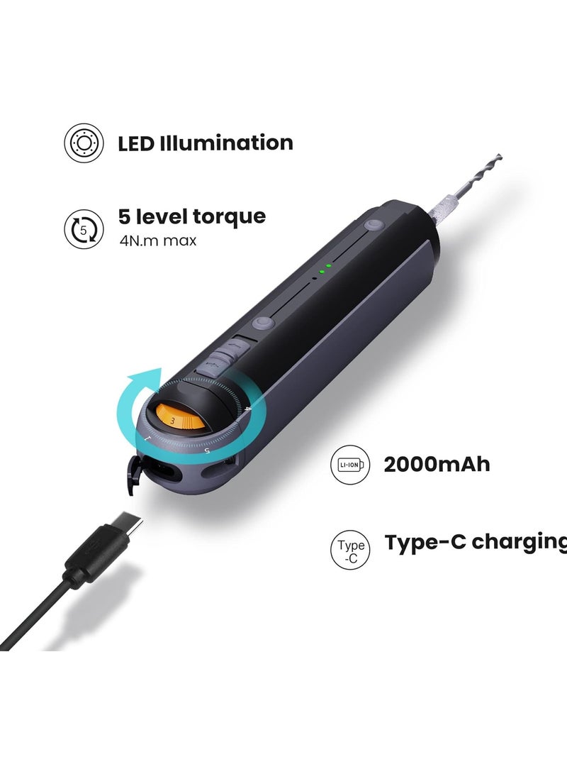 Electric Screwdriver Set Power Screwdriver Kit Cordless 39 S2 1/4’’ Bits And 13 1/4