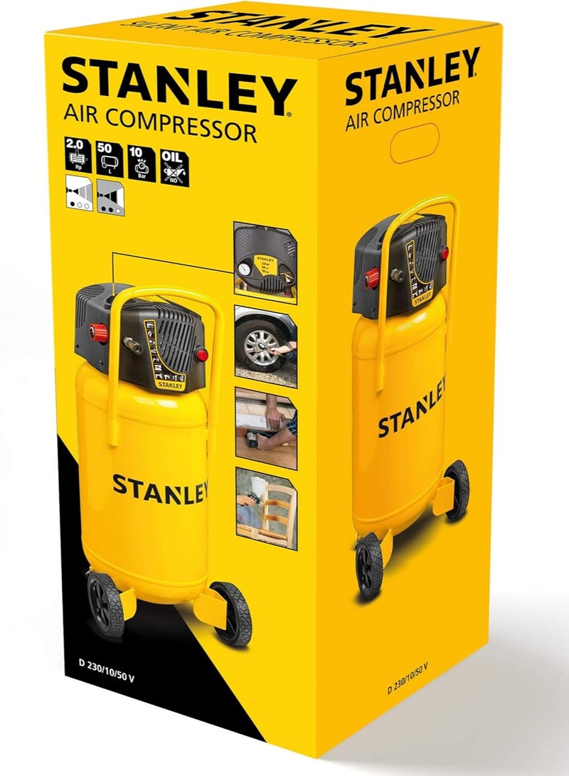 STANLEY Air Compressor with 50L Vertical Tank and 2.0 HP Motor