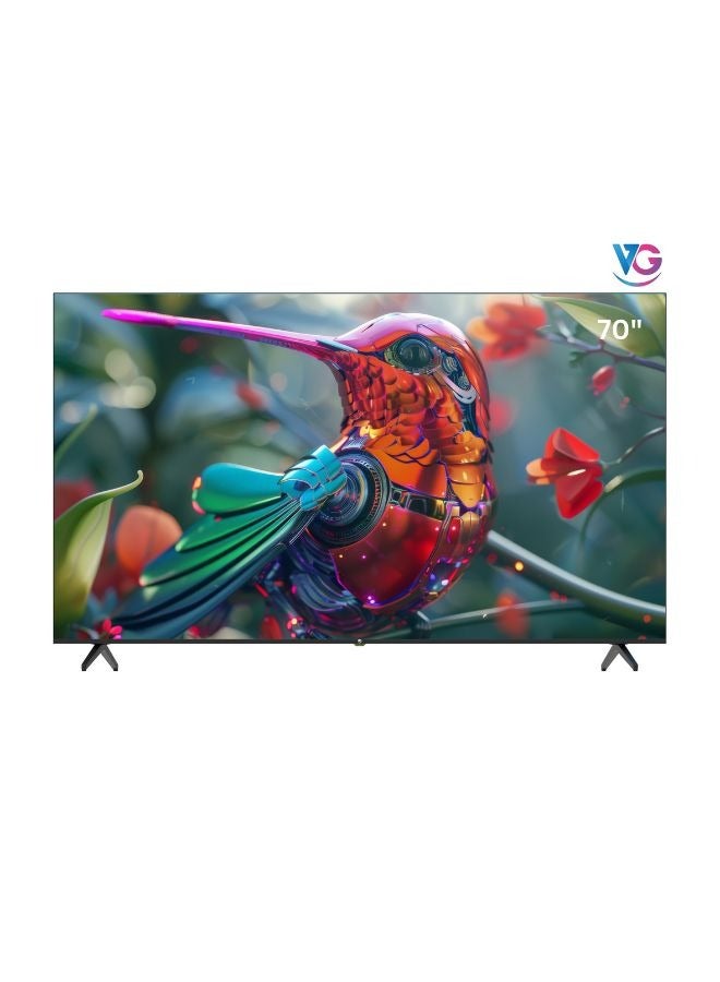 70-Inch Edgeless 4K UHD VIDAA Smart TV | Voice Remote, Bluetooth, Dolby Audio | Free Wall Mount | 2024 VGLED70VDU Model