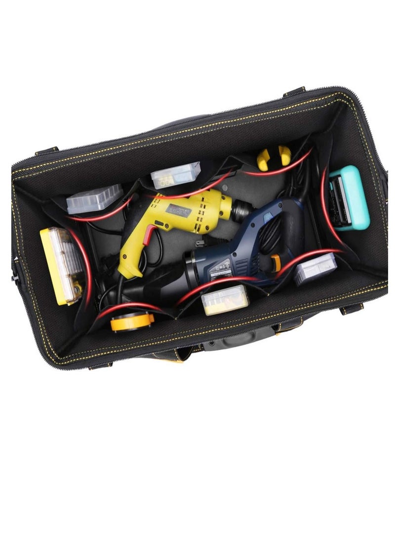 Tools Storage Bag, Heavy Duty Tool Bag, Large Tools Storage Bag, Organiser for Hand/Power Tools with Shoulder Strap, Large capacity, waterproof, Wear-resistant for Eletricians, DIY, Tool Storage Etc.