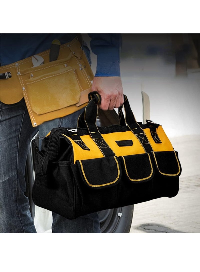 Tools Storage Bag, Heavy Duty Tool Bag, Large Tools Storage Bag, Organiser for Hand/Power Tools with Shoulder Strap, Large capacity, waterproof, Wear-resistant for Eletricians, DIY, Tool Storage Etc.