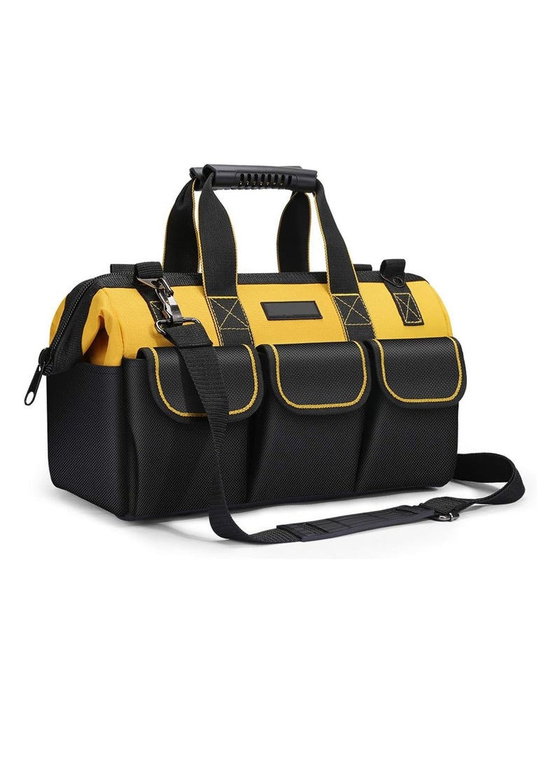 Tools Storage Bag, Heavy Duty Tool Bag, Large Tools Storage Bag, Organiser for Hand/Power Tools with Shoulder Strap, Large capacity, waterproof, Wear-resistant for Eletricians, DIY, Tool Storage Etc.