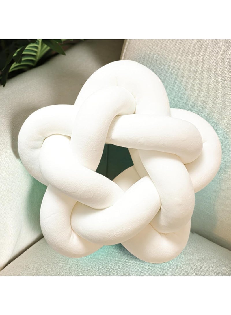 Star Shaped Knot Pillow, Knotted Plush Throw Pillow 12.6