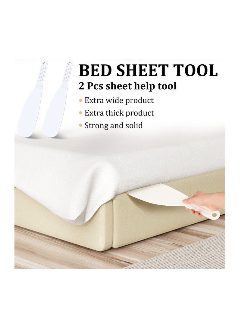 Mattress Lifter Bed Sheet Tool Extra Long Bed Making Tool Mattress Lifter for Changing Sheets Bedsheet Change Helper Tucking Paddle for Bedding Duvets Sheets Making Neatly and Easy(Set of 2)