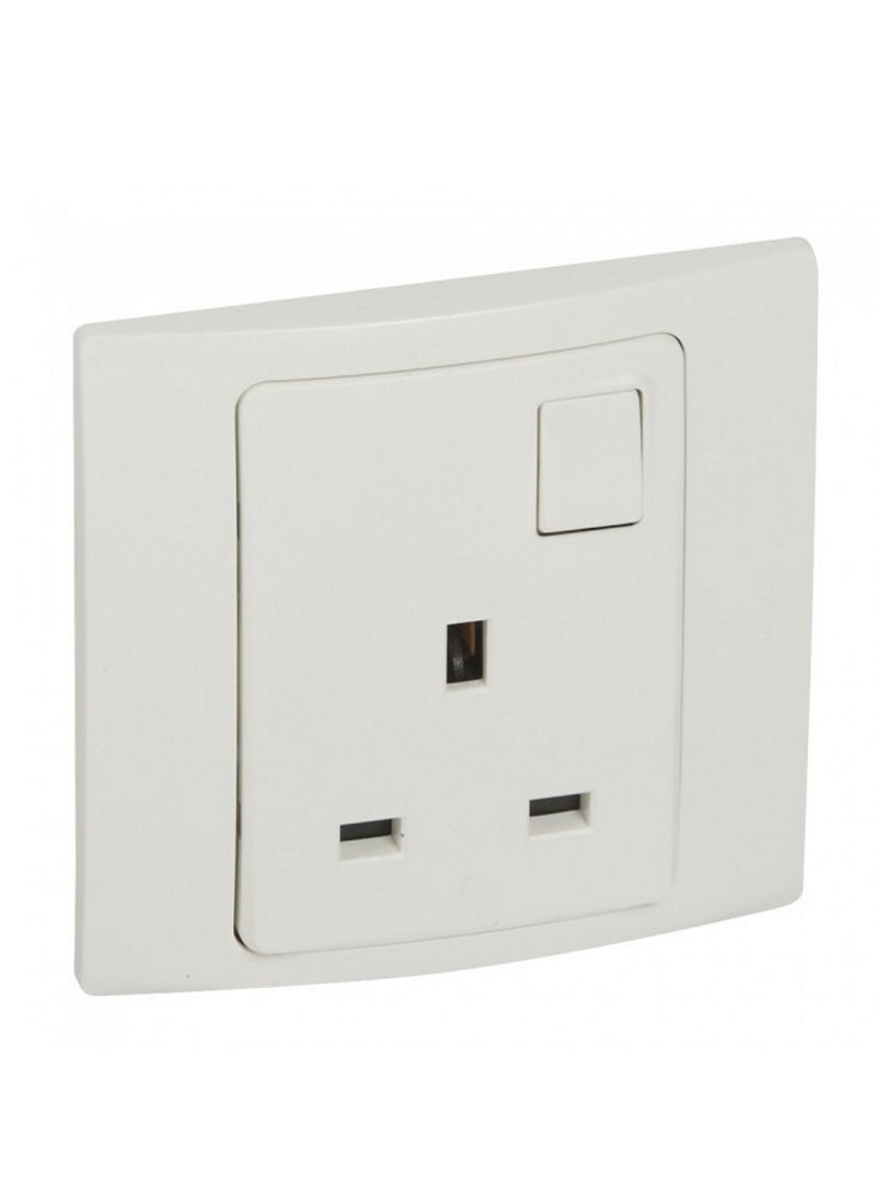 RACO Socket Outlet Mallia Switched 1 Gang 13A 250V White