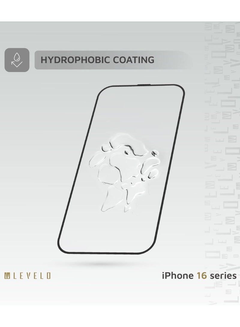 iPhone 16 Pro Max Screen Protector 2.5D Silk Print HD Glass with Silicone Edge / Super Smooth & Responsive / Scratch Resistant Glass / Impact Resistance Protector - Clear