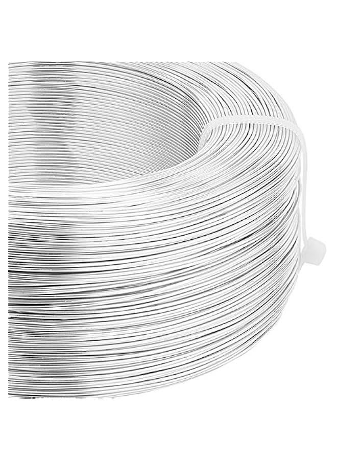 984 Feet 20 Gauge Silver Aluminum Wire Bendable Metal Sculpting Wire for Beading Jewelry Making Garden Supply