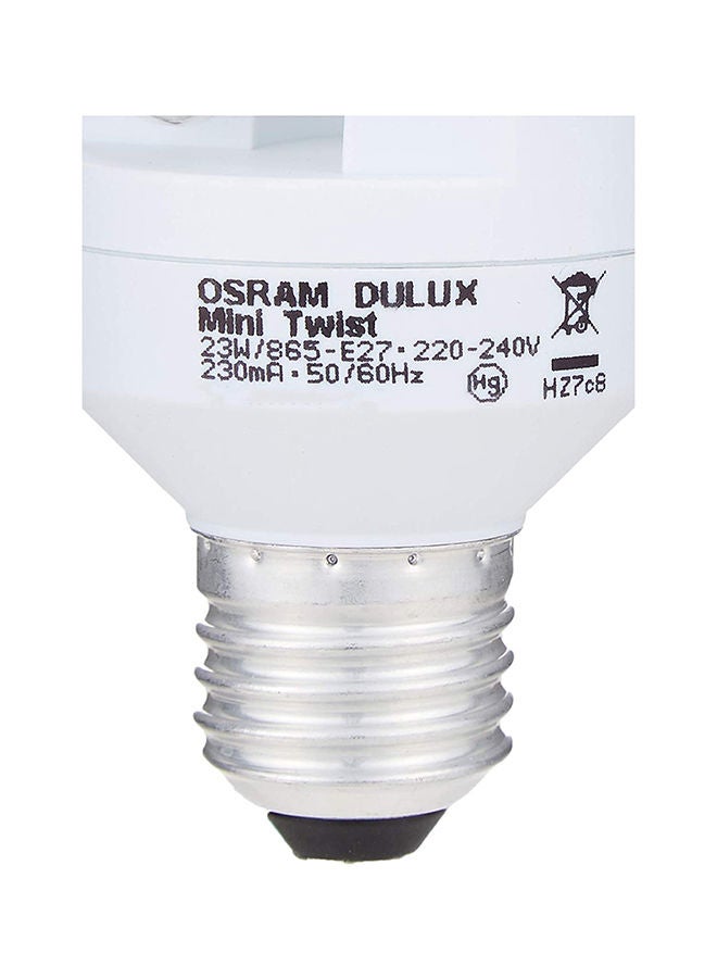 4-Piece E27 Duluxstar Mini Twist Compact 23W Screw Base Day Light 6500K Fluorescent Bulb