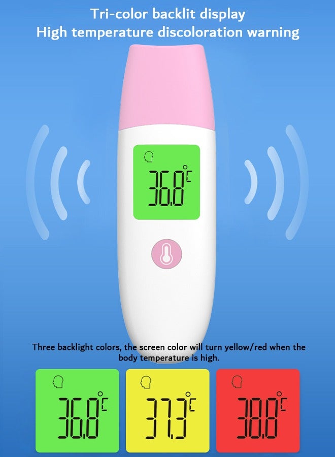 Non-Contact Forehead and Ear Thermometer, Baby Infrared Digital Thermometer, Fever Alarm Function and Memory Functions