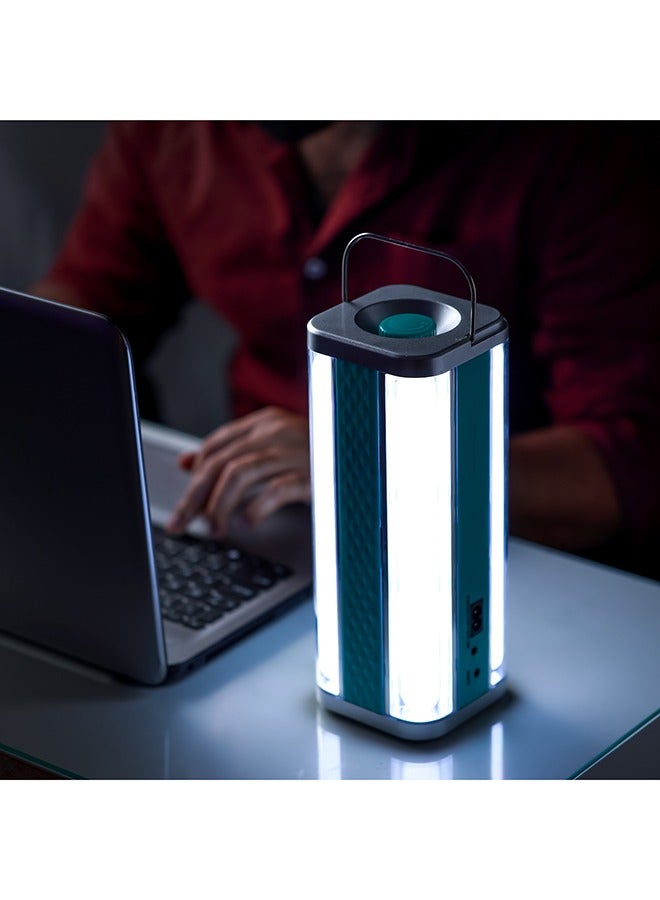 Geepas GE5595 Multi-functional LED Emergency Lantern 4000mAh | Portable, Lightweight | Solar Input with Dimmer Function | 4 Hours Working | Ideal to Charge Personal Devices