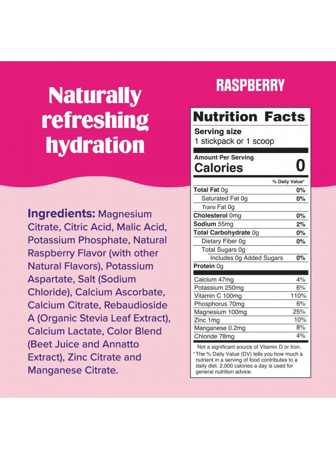 Ultima Replenisher Raspberry Electrolyte Powder, New Formula, 30 Serving Canister (Net Wt.3.4 OZ(96 g)