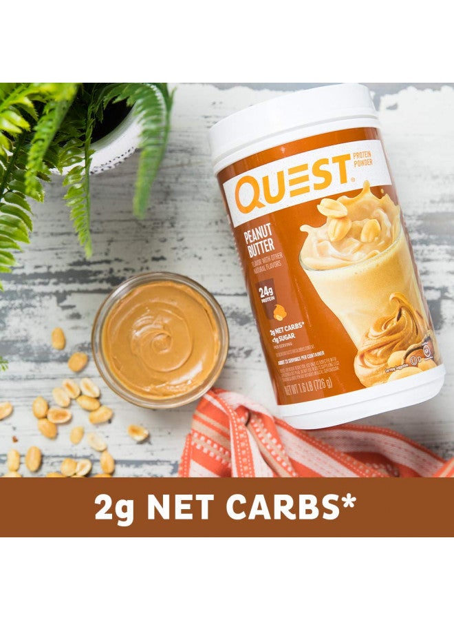 Quest Nutrition Peanut Butter Protein Powder; 23g Protein; 1g Sugar; Low Carb; Gluten Free; 3 Pound; 24 Servings