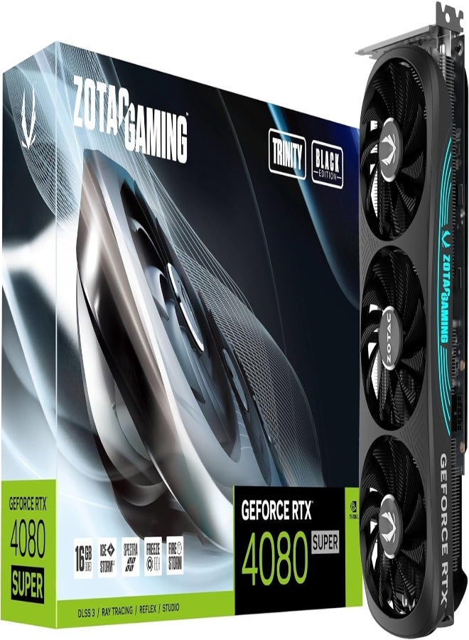 Gaming GeForce RTX 4080 Super Trinity Black Edition DLSS 3 16GB GDDR6X 256-bit 23 Gbps PCIE 4.0 Gaming Graphics Card, IceStorm 2.0 Advanced Cooling, Spectra RGB Lighting, ZT-D40820D-10P