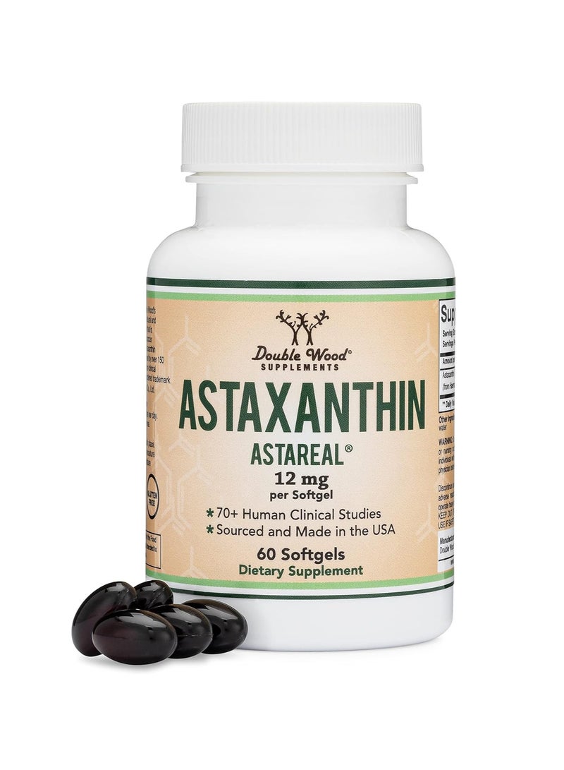 Astaxanthin Astareal Max Strength 12 mg per Softgel 60 softgels