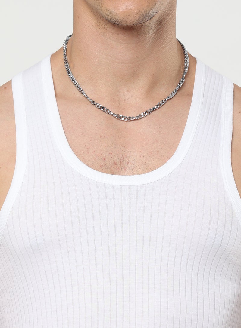 Platinum Collection Double-Knit 100% Organic Cotton Interlock Parker Super Combed Mens Vest Undershirt Tank Top Inner Ultrasoft Breathable Lightweight Sleeveless Sando Pack of 3