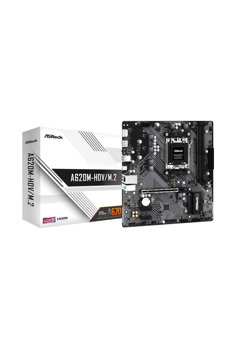 ASRock A620M-HDV/M.2 (AM5 mATX HDMI/DP)