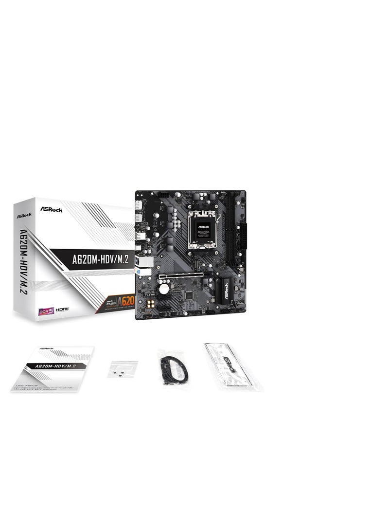 ASRock A620M-HDV/M.2 (AM5 mATX HDMI/DP)