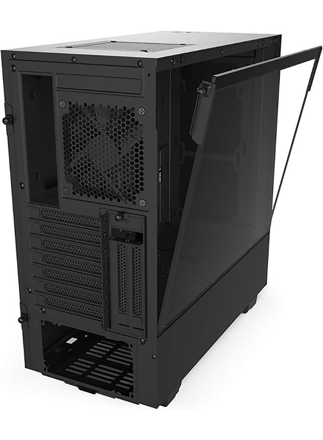 H510i - Compact ATX Mid-Tower PC Gaming Case - Front I/O USB Type-C Port - Vertical GPU Mount - Tempered Glass Side Panel - Integrated RGB Lighting - Water-Cooling Ready