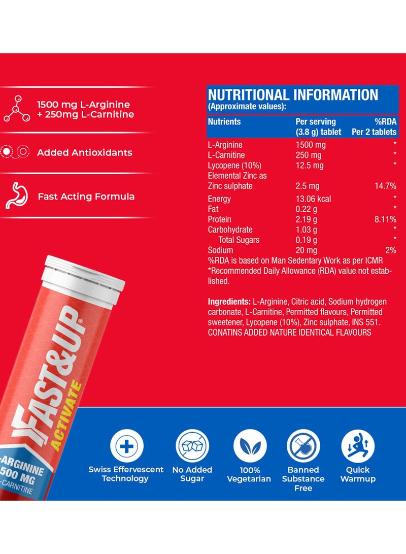 Fast & Up Activate - Caffeine Free Pre-Workout- Orange