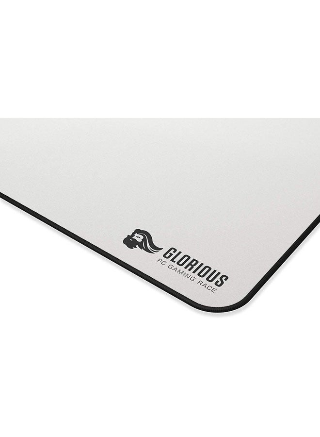 Glorious XL Heavy Gaming Mouse Mat/Pad - 5mm Thick, Stitched Edges, White Cloth Mousepad | 16