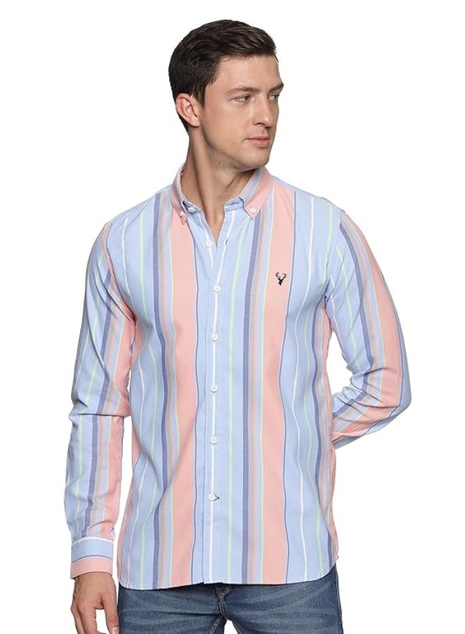 Men's Button Down Slim Fit, Casual Style semi Shirt Dressing | Long Sleeve | Smart Fit Cuff - Mix Color2