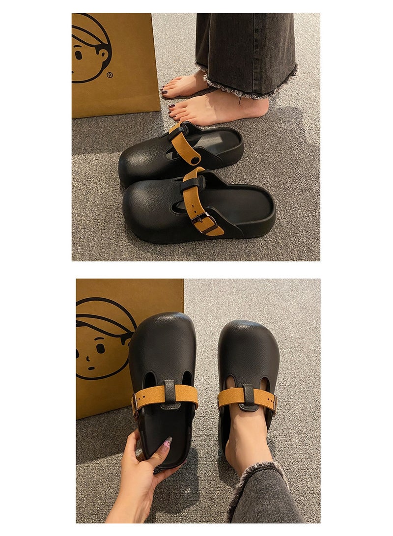 New EVA Women's Shoes Summer Outer Wear Covered Head Sandals Fashion Casual Flat Sandals Slippers