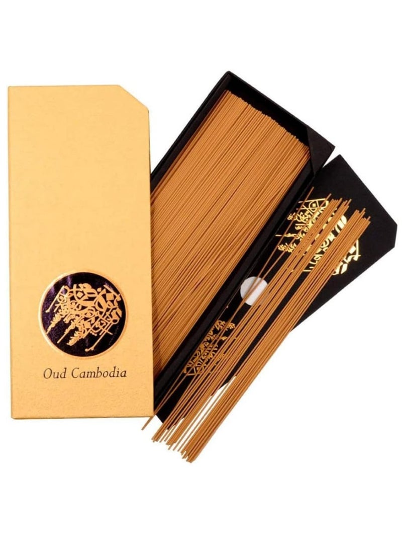 500-Piece Cambodian Oud Incense Sticks Brown 100grams