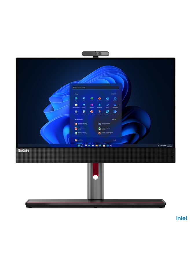 ThinkCentre M70 AIO With 21.5-Inch Display, Intel Core i5-12400 Processor/8GB RAM/512GB SSD/Integrated Graphics/Windows 11 Pro English/Arabic Black