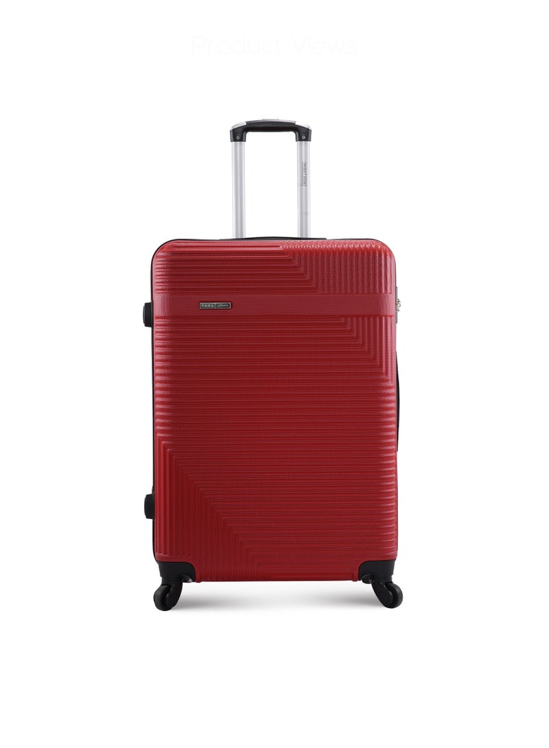 Neto ABS Hardside Spinner Check In Large Luggage Trolley 28 Inch Red