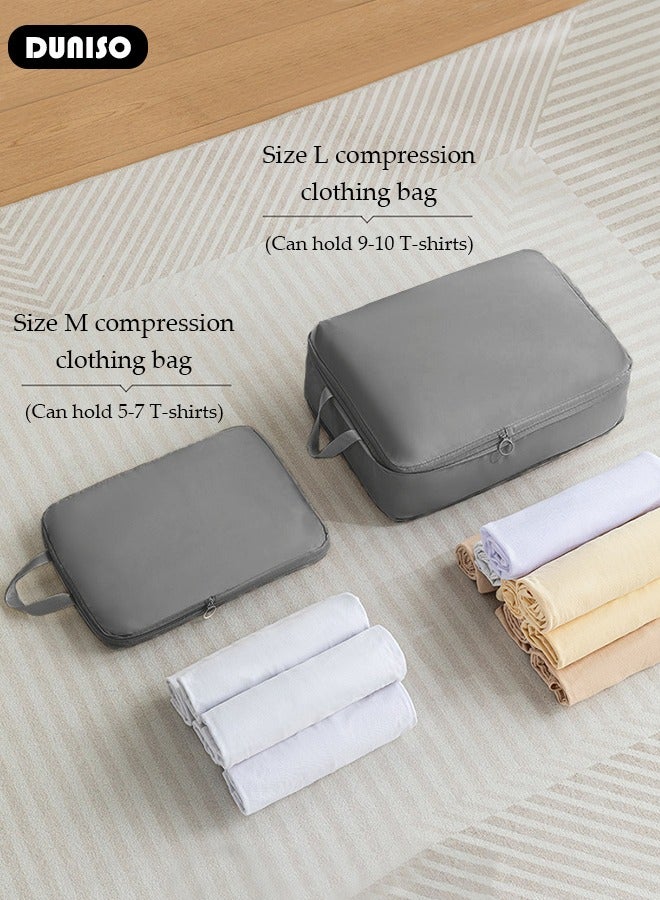 6 PCS Packing Cubes for Suitcases, Travel Storage Bag Set, Waterproof Travel Luggage Organizer, Multi-Functional Compression Organizer Bags, Travel Packing Kit for Man and Women Travel Essentials