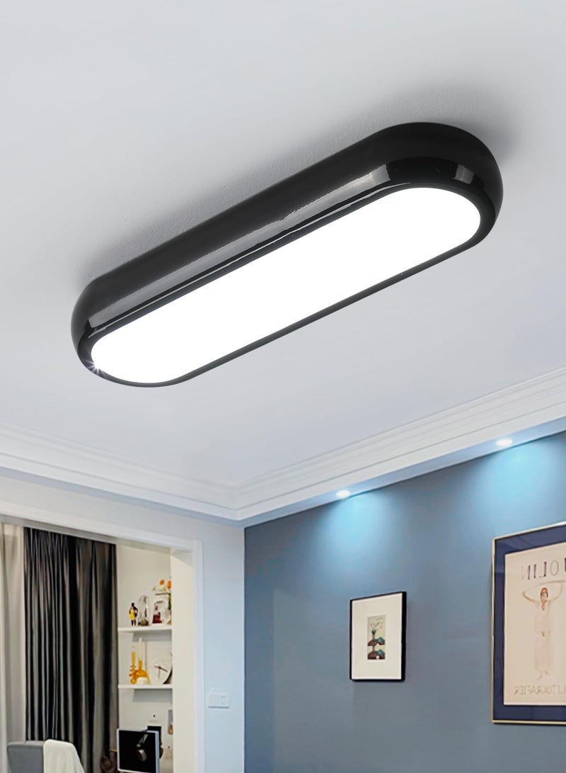 Modern Black LED Ceiling Light, 32W Surface Flush Mount Acrylic Ceiling Lamp 15.7