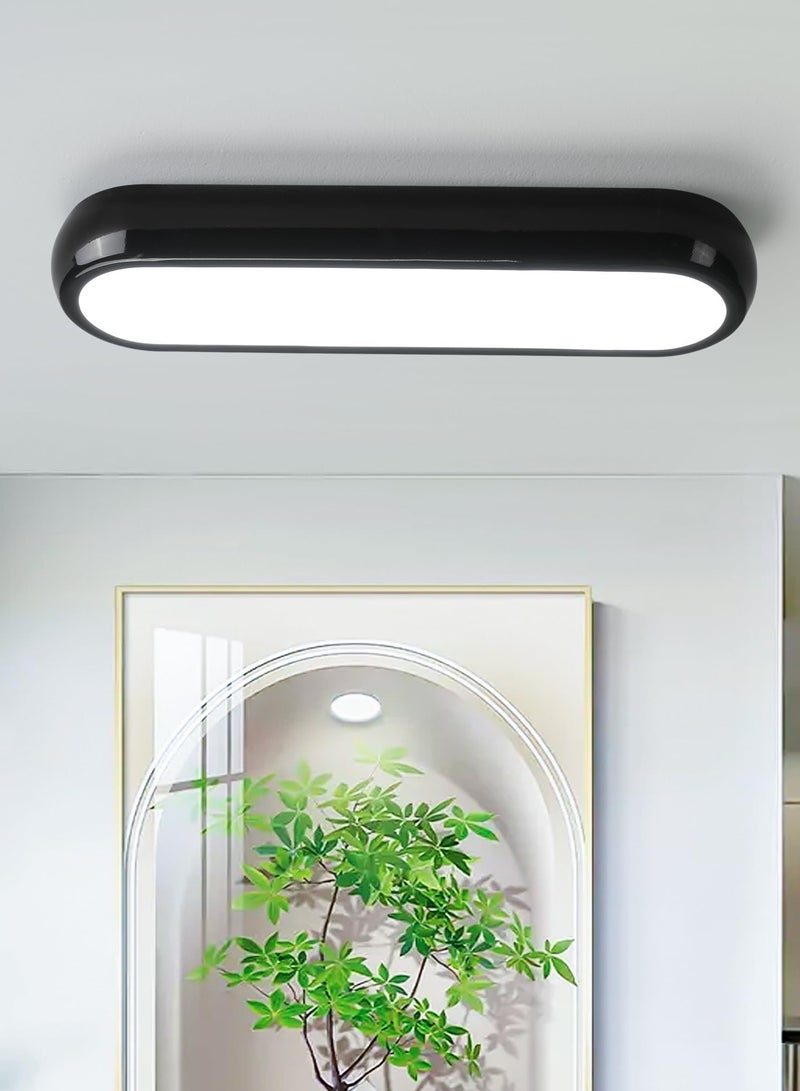 Modern Black LED Ceiling Light, 32W Surface Flush Mount Acrylic Ceiling Lamp 15.7