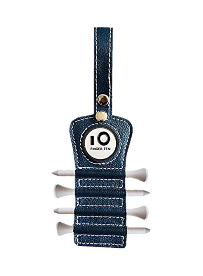 4-Piece Wood Tees And Golf Tee Holder With Free Ball Marker