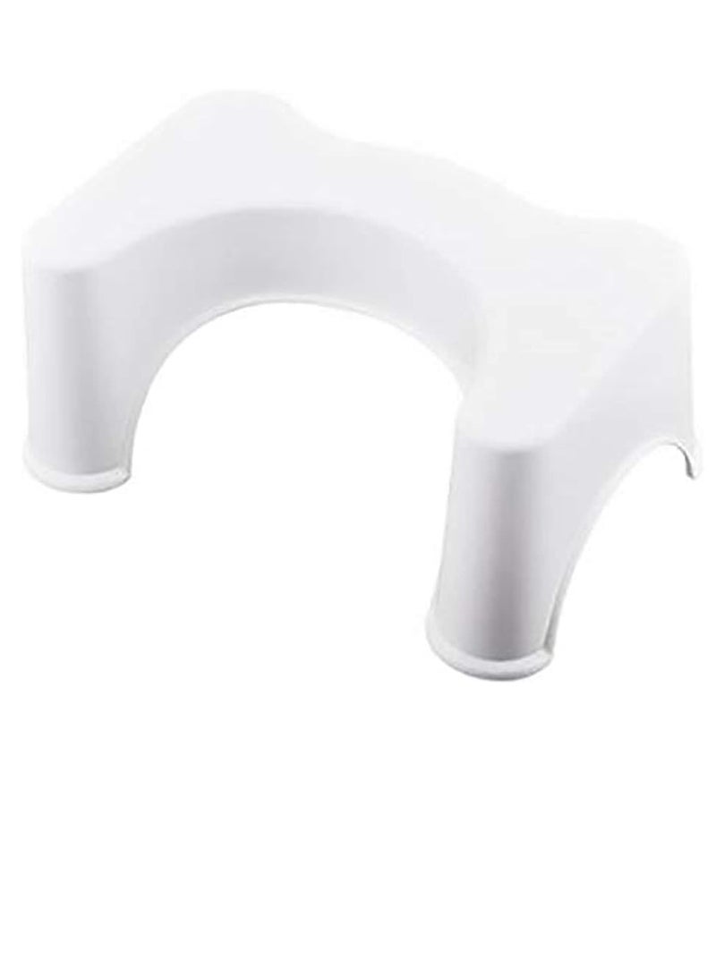 ABS Nonslip Bathroom Toilet Stool Prevent Constipation Toilet Footstool for Better Bowel Movements, White, One Size