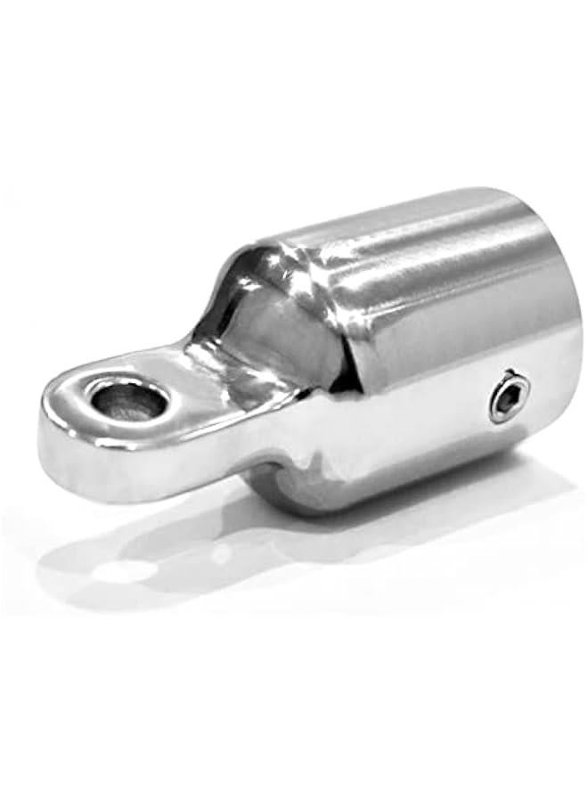 2 PCS Bimini Top Cap External Eye End Boat Fittings Stainless Steel Marine Hardware, Fits 7/8 inches OD Round Tubing