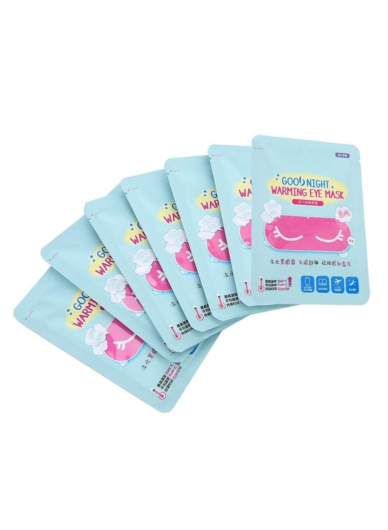 Heating Steam Eye Mask, Warming Eye Mask for Sleeping, Disposable Self Heating Hot Compress Steam Eye Mask, Soothe Dry Eye, Dark Circle Removal, Fatigue Relief Relax Sleep Eye Patch (7pcs Lavender)
