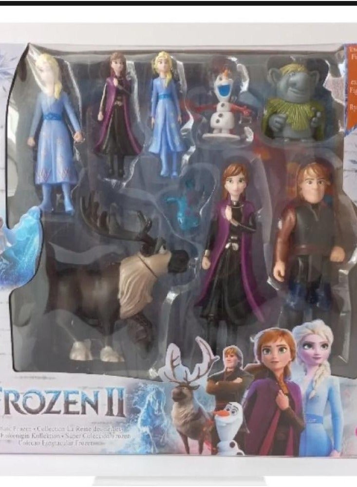 Frozen 2 elsa doll set in rubber quality 8 cartoon characters