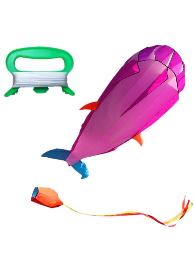 Pink Dolphin Kite For Kids And Adults, Boneless Large Inflatable Mollusk Kite