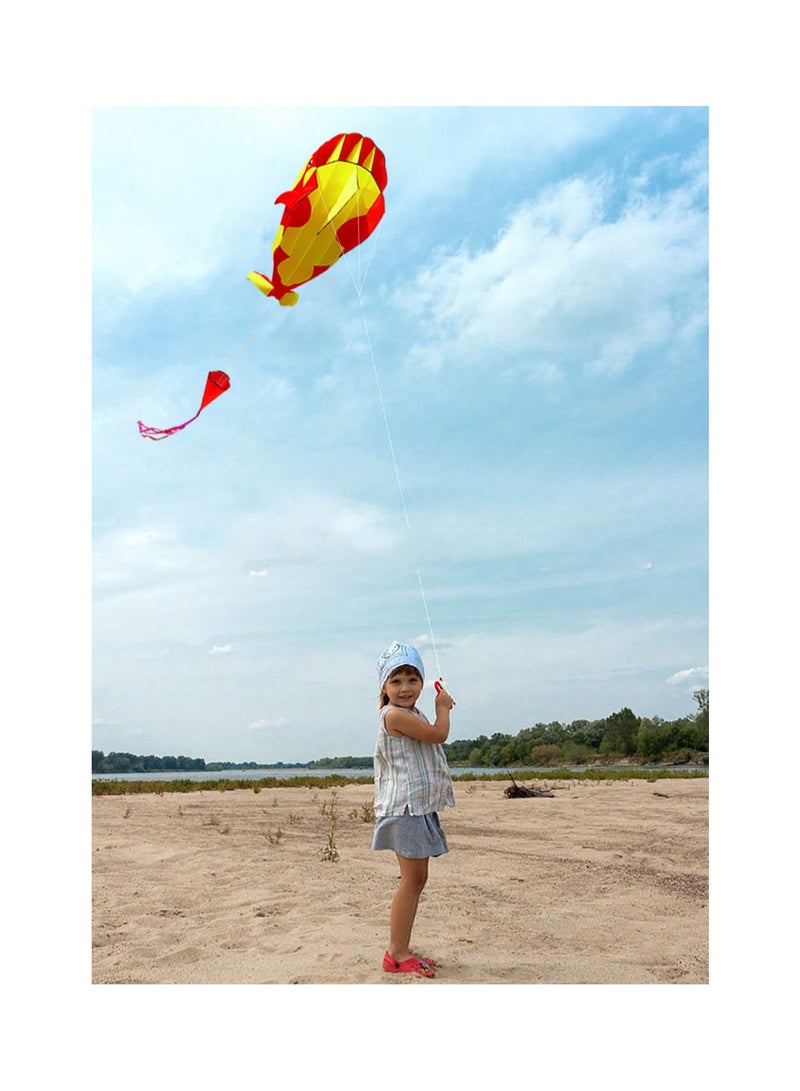 Red And Yellow Killer Whale Kite, Suitable For Children And Adults, Boneless Large Inflatable Mollusk Kite